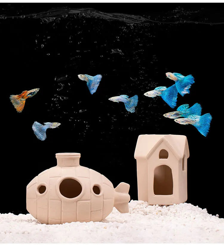 Clay Aquarium Decoration Ceramics Fish Tank Landscaping