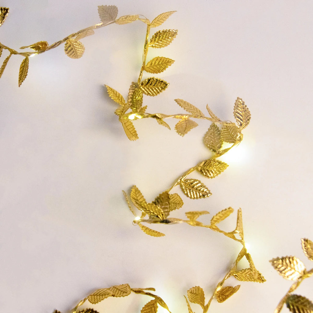 Golden Leaf Decoration String Lights