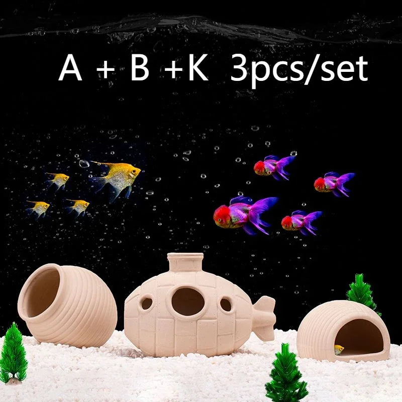 Clay Aquarium Decoration Ceramics Fish Tank Landscaping