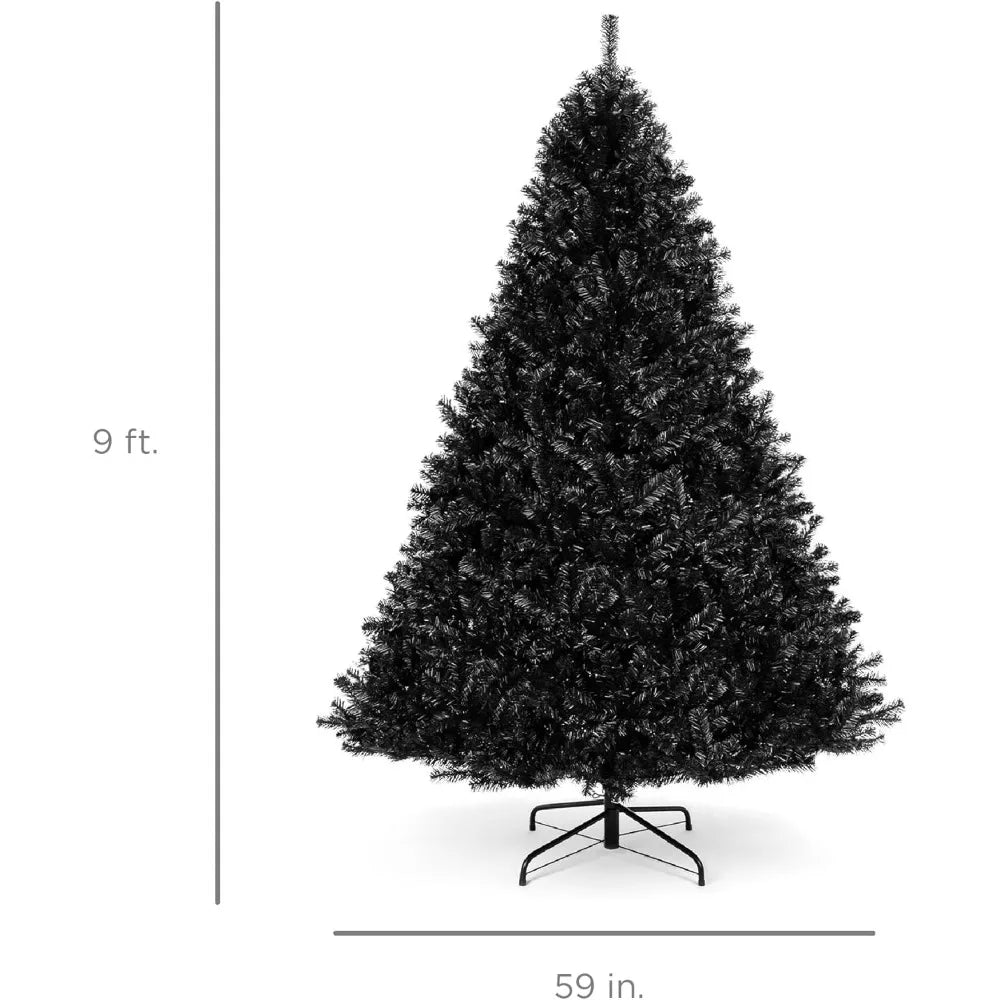 Artificial Christmas Tree Full Black Holiday Decoration