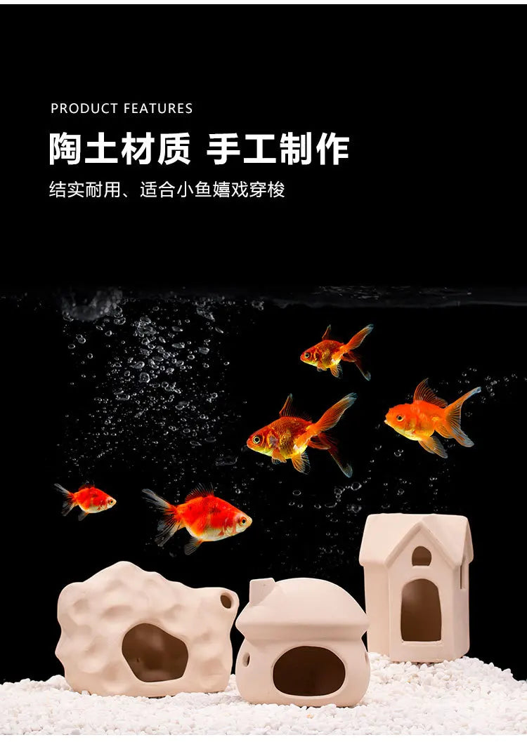 Clay Aquarium Decoration Ceramics Fish Tank Landscaping