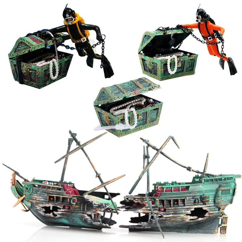 Shipwreck Large Aquarium Decoration