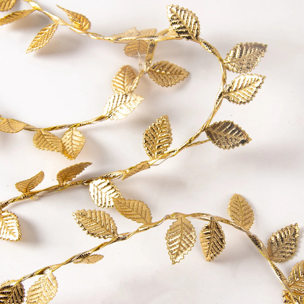 Golden Leaf Decoration String Lights