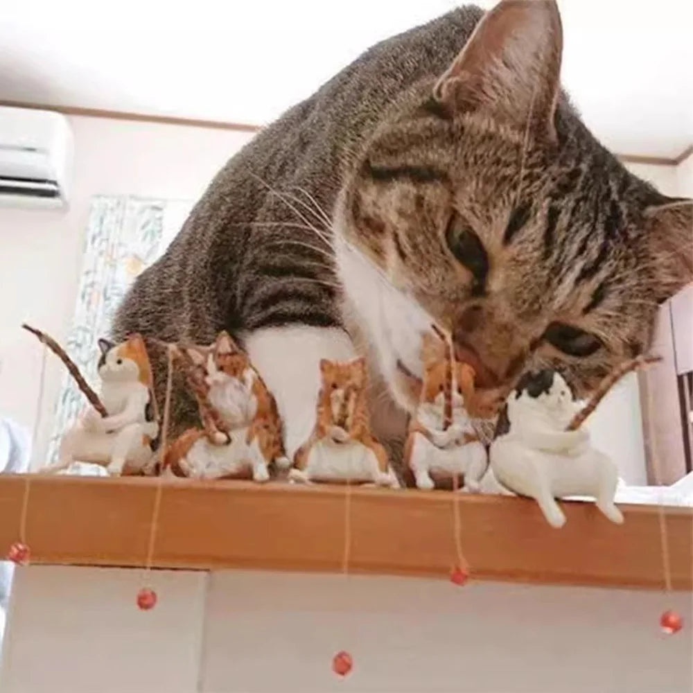 Fish Tank Fishing Cat Ornaments