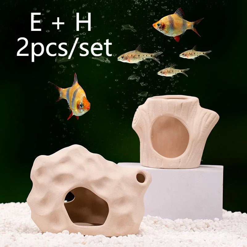 Clay Aquarium Decoration Ceramics Fish Tank Landscaping