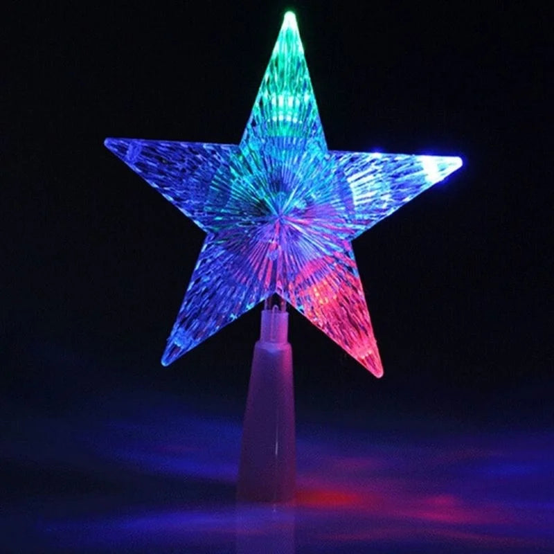 Christmas Color Changing Star Shiny Rotating Light Party LED Lamp