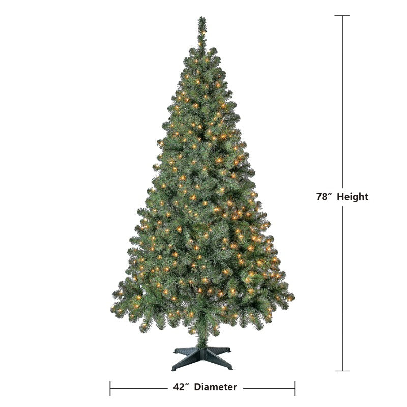 6.5 ft Pre-Lit Madison Pine Artificial Christmas Tree
