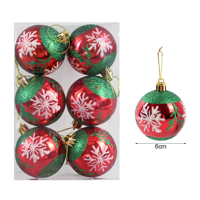 6Pcs/box 6cm Christmas Ball Ornaments