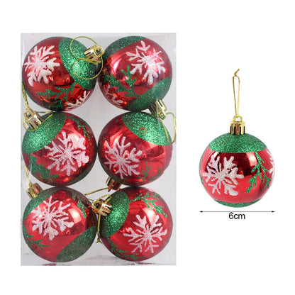 6Pcs/box 6cm Christmas Ball Ornaments