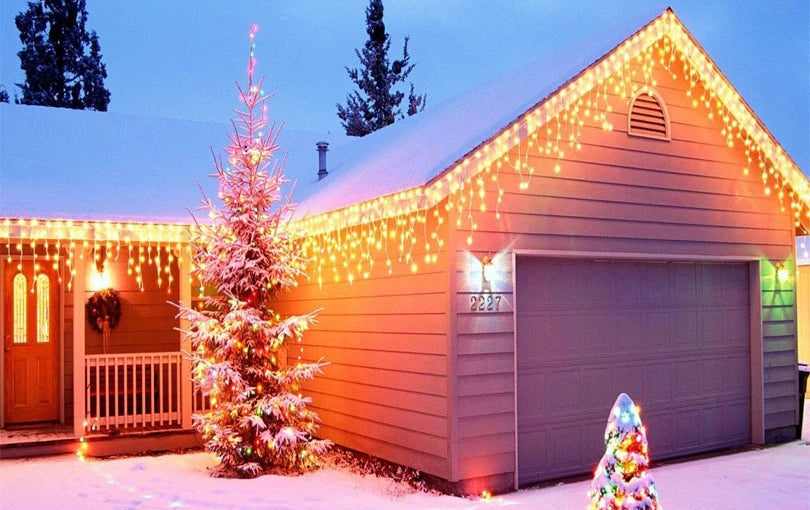 Christmas Festoon Led Icicle Curtain Lights