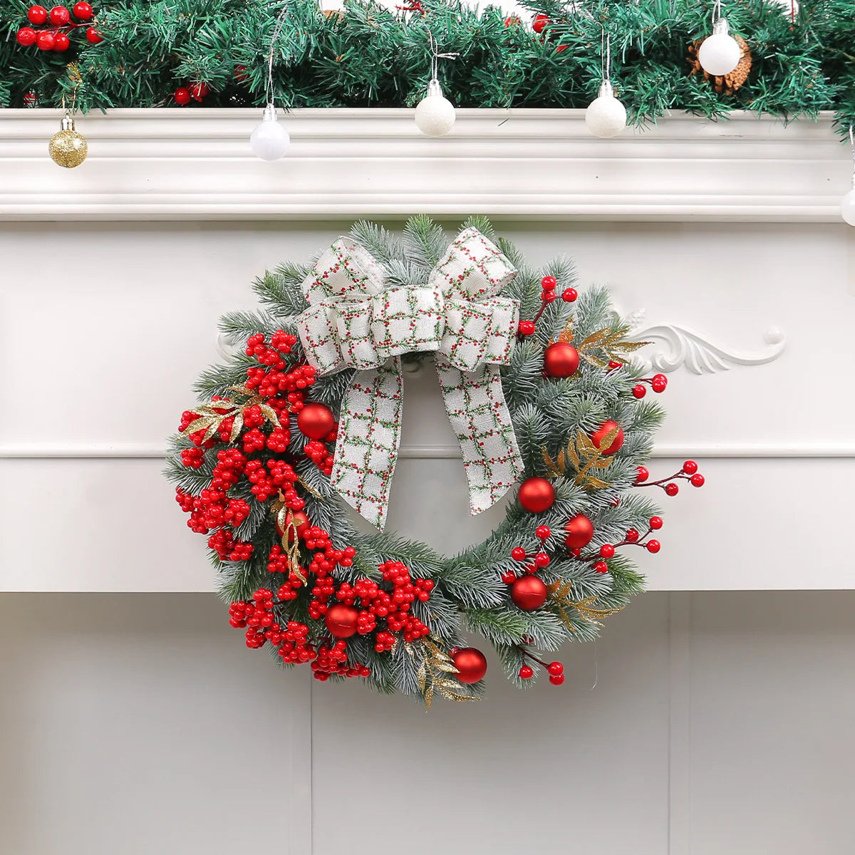Christmas  Artificial Green Pine Leaf Wreath