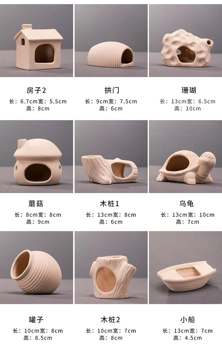 Clay Aquarium Decoration Ceramics Fish Tank Landscaping