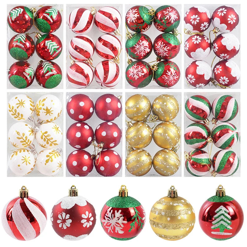 6Pcs/box 6cm Christmas Ball Ornaments