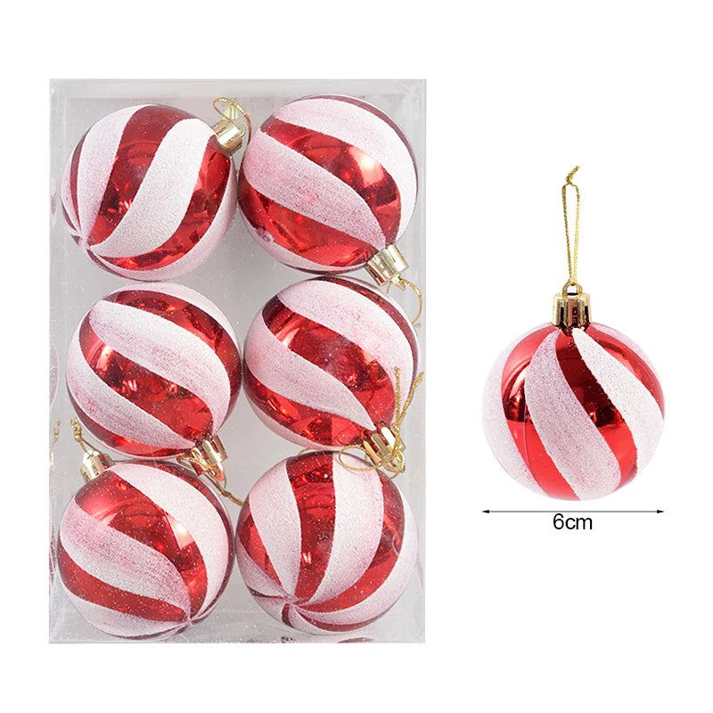 6Pcs/box 6cm Christmas Ball Ornaments