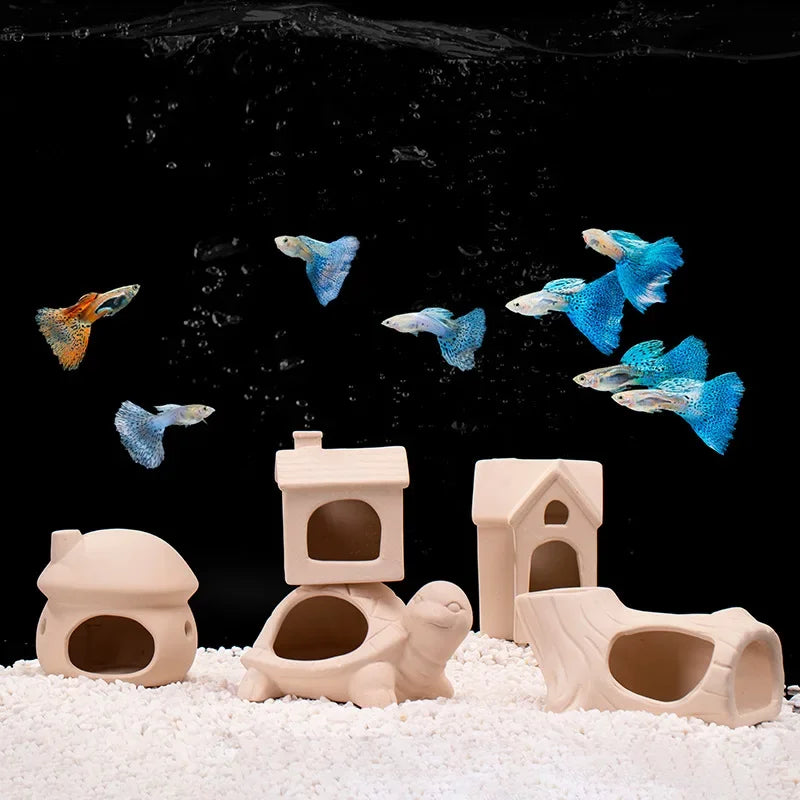 Clay Aquarium Decoration Ceramics Fish Tank Landscaping