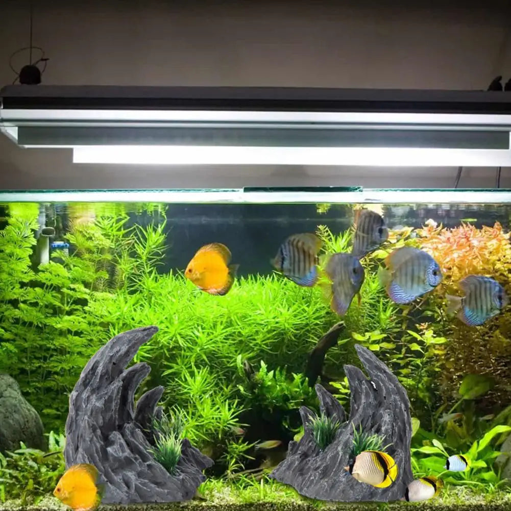 Mountain  Hiding Cave Ornaments For Aquarium Fish Tank Decoration