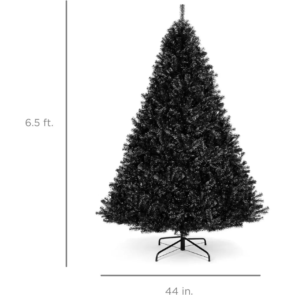 Artificial Christmas Tree Full Black Holiday Decoration