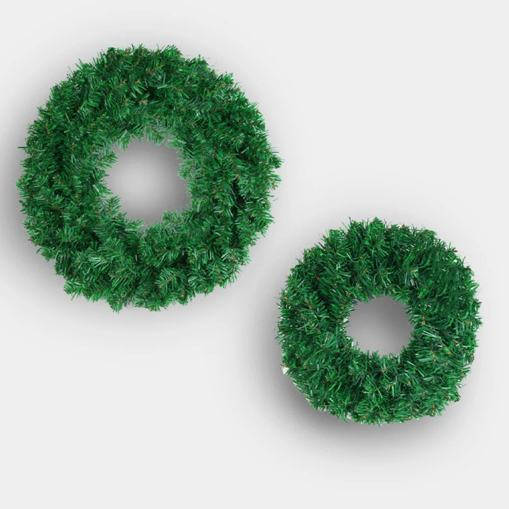Artificial Green Christmas Ribbon Wreath Fall Wreath for Front Door