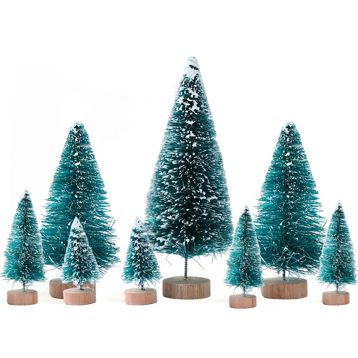 Mini Wooden Christmas Tree Ornament Decor