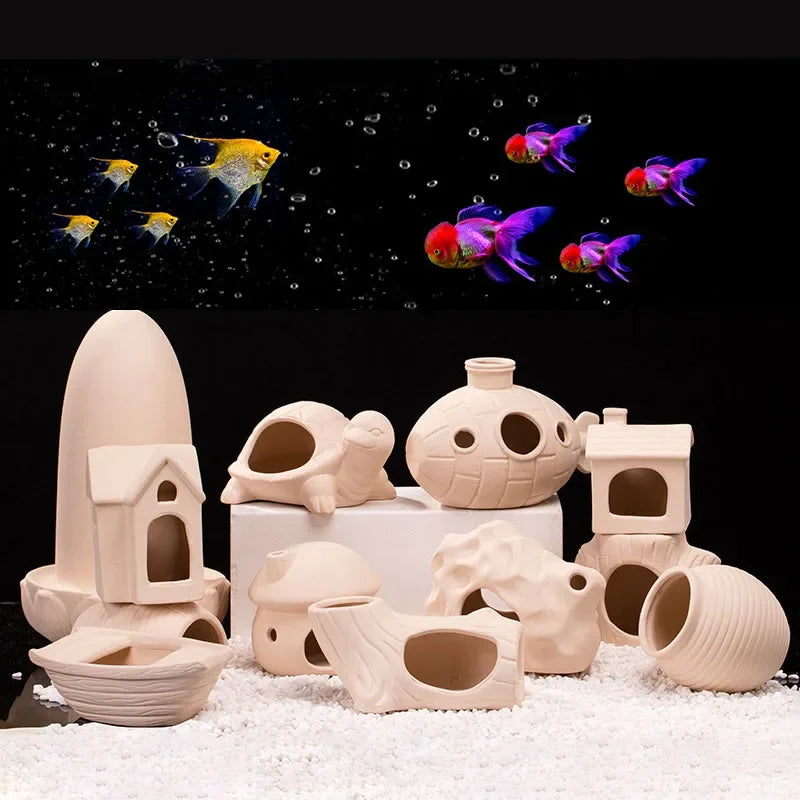 Clay Aquarium Decoration Ceramics Fish Tank Landscaping