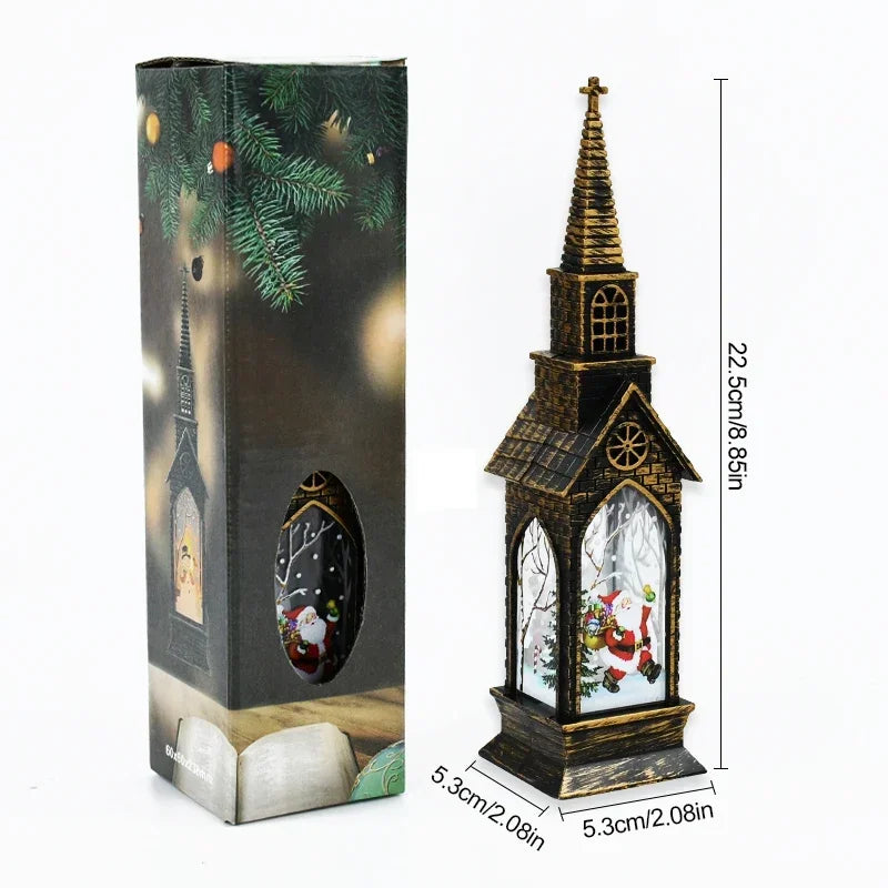 Christmas LED Night Light Santa Claus Snowman Lantern Lamp
