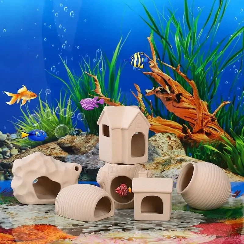 Clay Aquarium Decoration Ceramics Fish Tank Landscaping