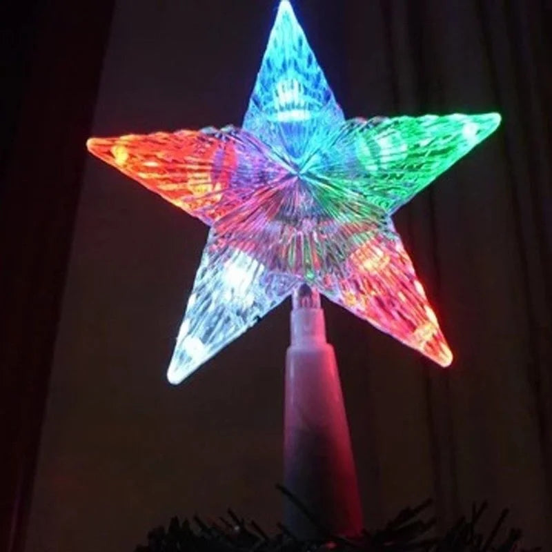 Christmas Color Changing Star Shiny Rotating Light Party LED Lamp