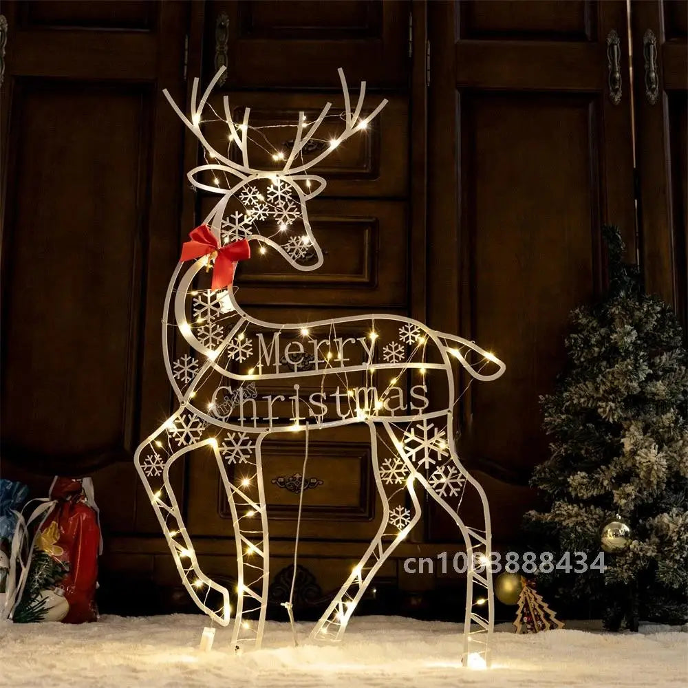 Original Lighted Deer Reindeer Family Lighted Deer Christmas Decor With Led Lights Light
