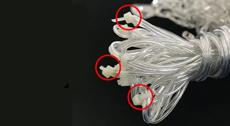 Christmas Festoon Led Icicle Curtain Lights