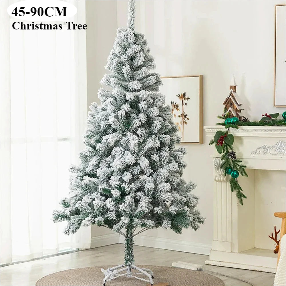 Snow Velvet Metal Base Artificial Christmas Tree