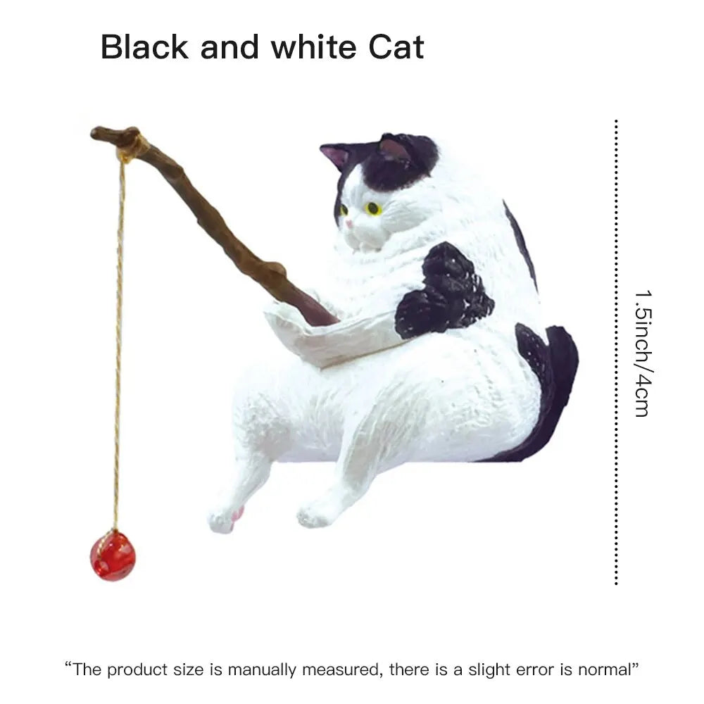 Fish Tank Fishing Cat Ornaments