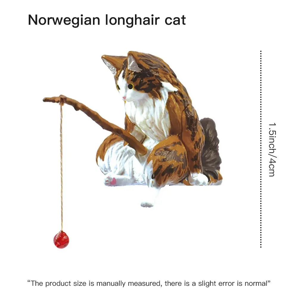 Fish Tank Fishing Cat Ornaments