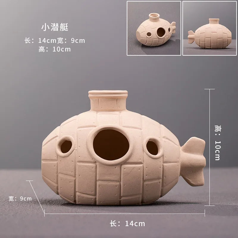 Clay Aquarium Decoration Ceramics Fish Tank Landscaping