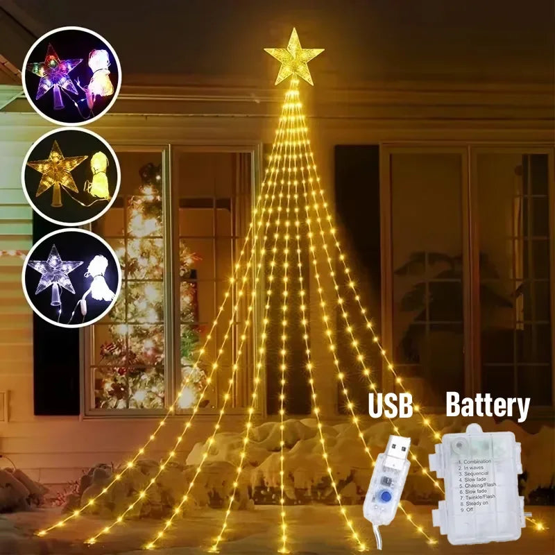 Christmas Waterfall Fairy String Lights