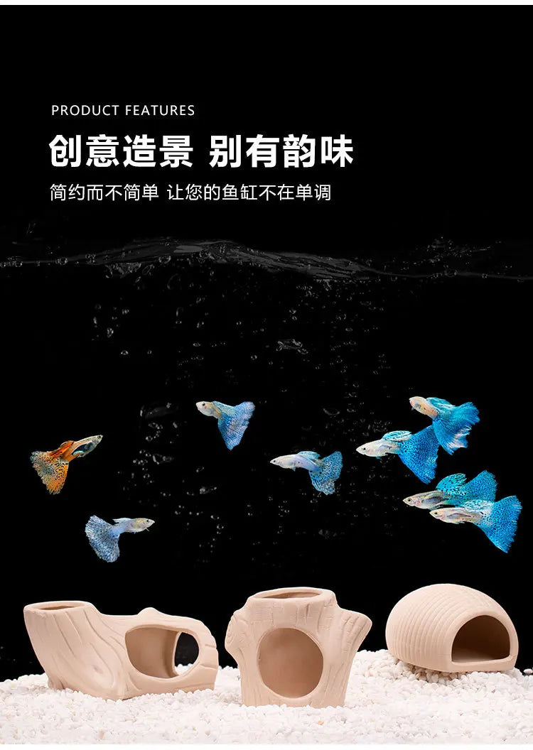 Clay Aquarium Decoration Ceramics Fish Tank Landscaping