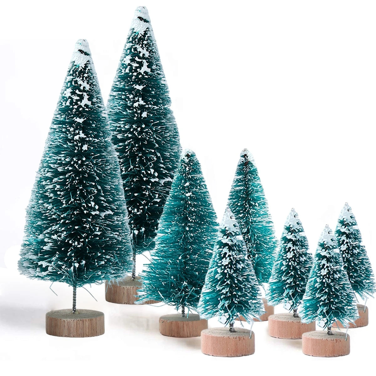 Mini Wooden Christmas Tree Ornament Decor