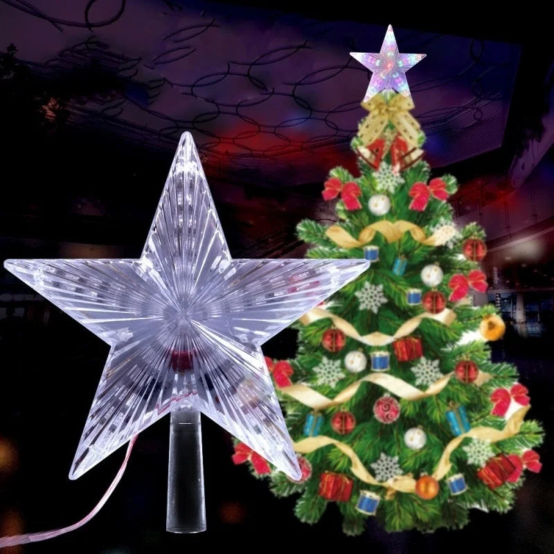 Christmas Color Changing Star Shiny Rotating Light Party LED Lamp