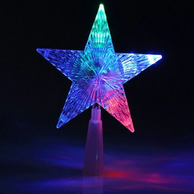 Christmas Color Changing Star Shiny Rotating Light Party LED Lamp