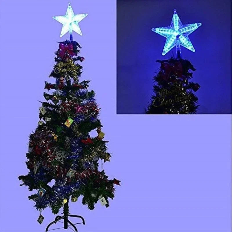 Christmas Color Changing Star Shiny Rotating Light Party LED Lamp