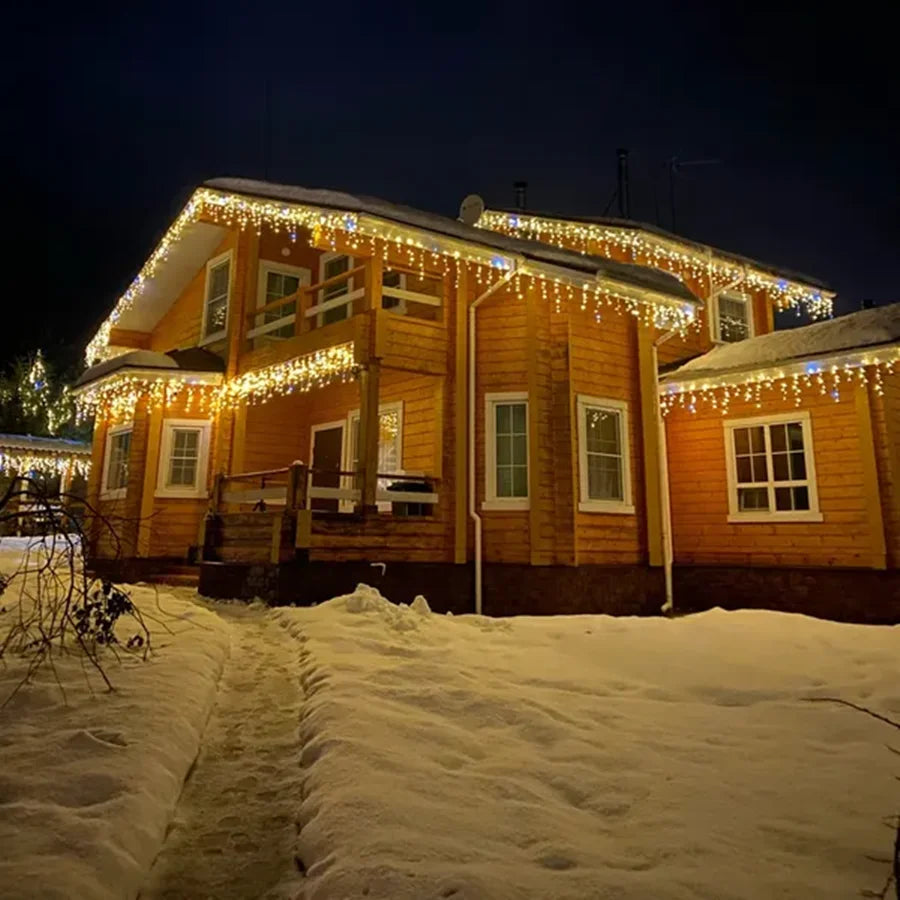 Christmas Festoon Led Icicle Curtain Lights