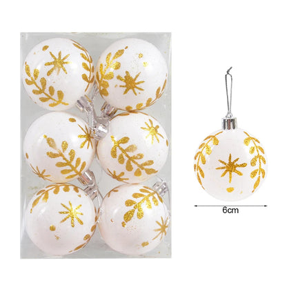 6Pcs/box 6cm Christmas Ball Ornaments