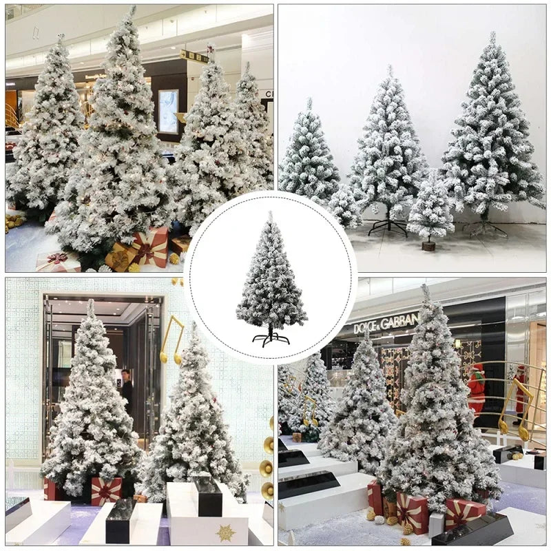 Snow Velvet Metal Base Artificial Christmas Tree