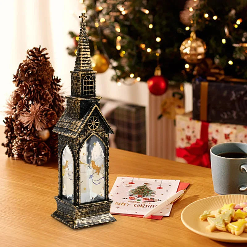 Christmas LED Night Light Santa Claus Snowman Lantern Lamp