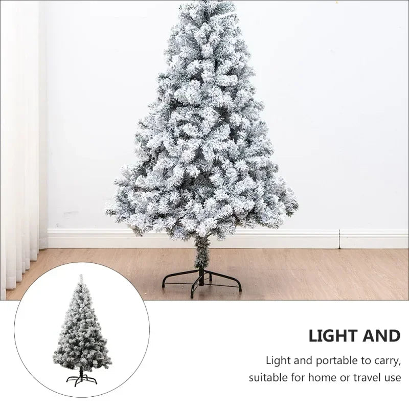 Snow Velvet Metal Base Artificial Christmas Tree