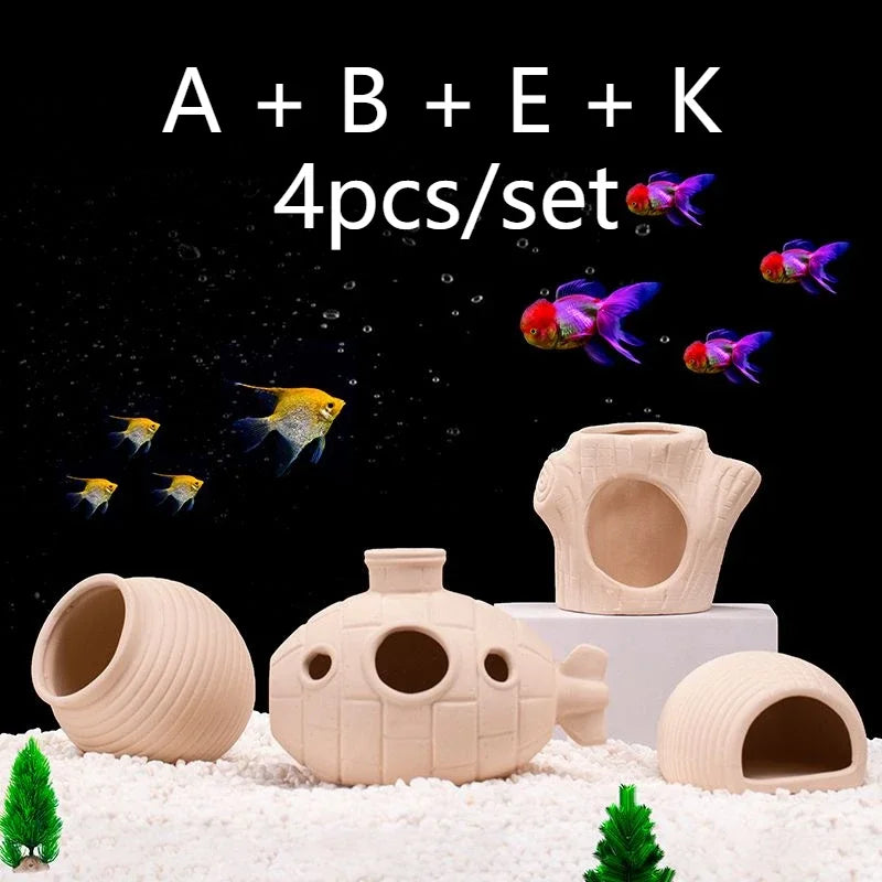 Clay Aquarium Decoration Ceramics Fish Tank Landscaping