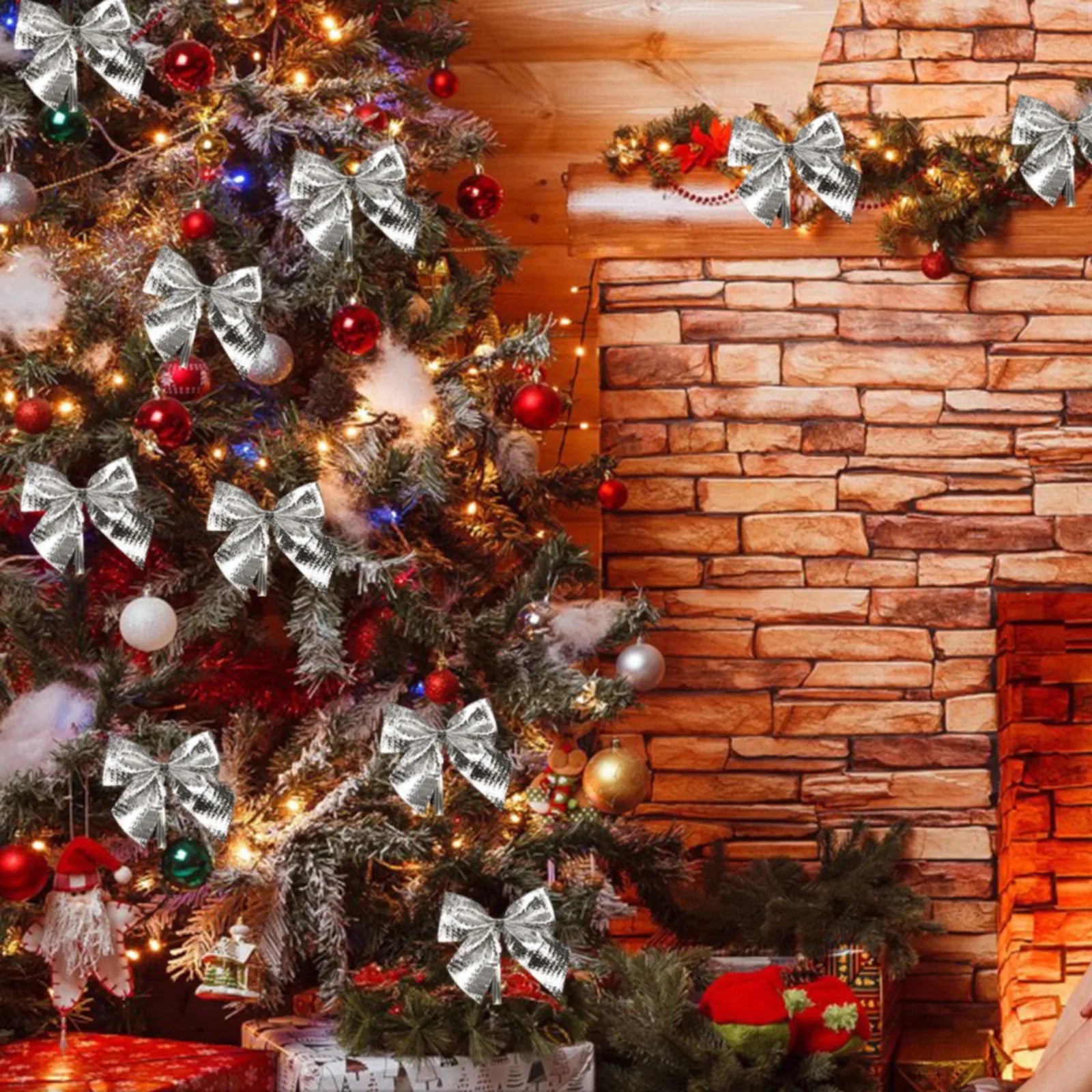 Butterfly Bow Hanging Deco for Christmas Decoration Home