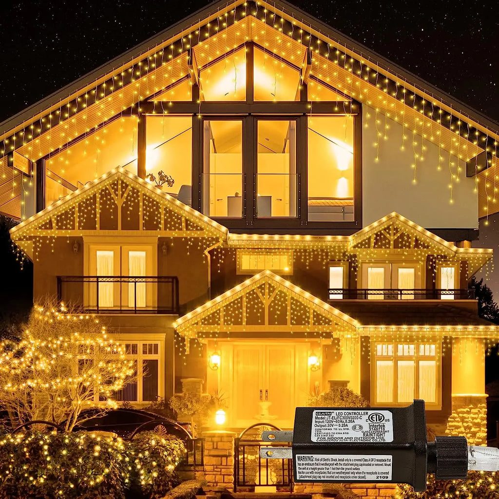 Christmas Festoon Led Icicle Curtain Lights