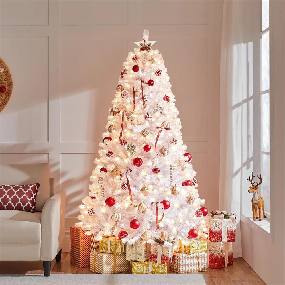 6/7ft Artificial Pink Christmas Pine Tree